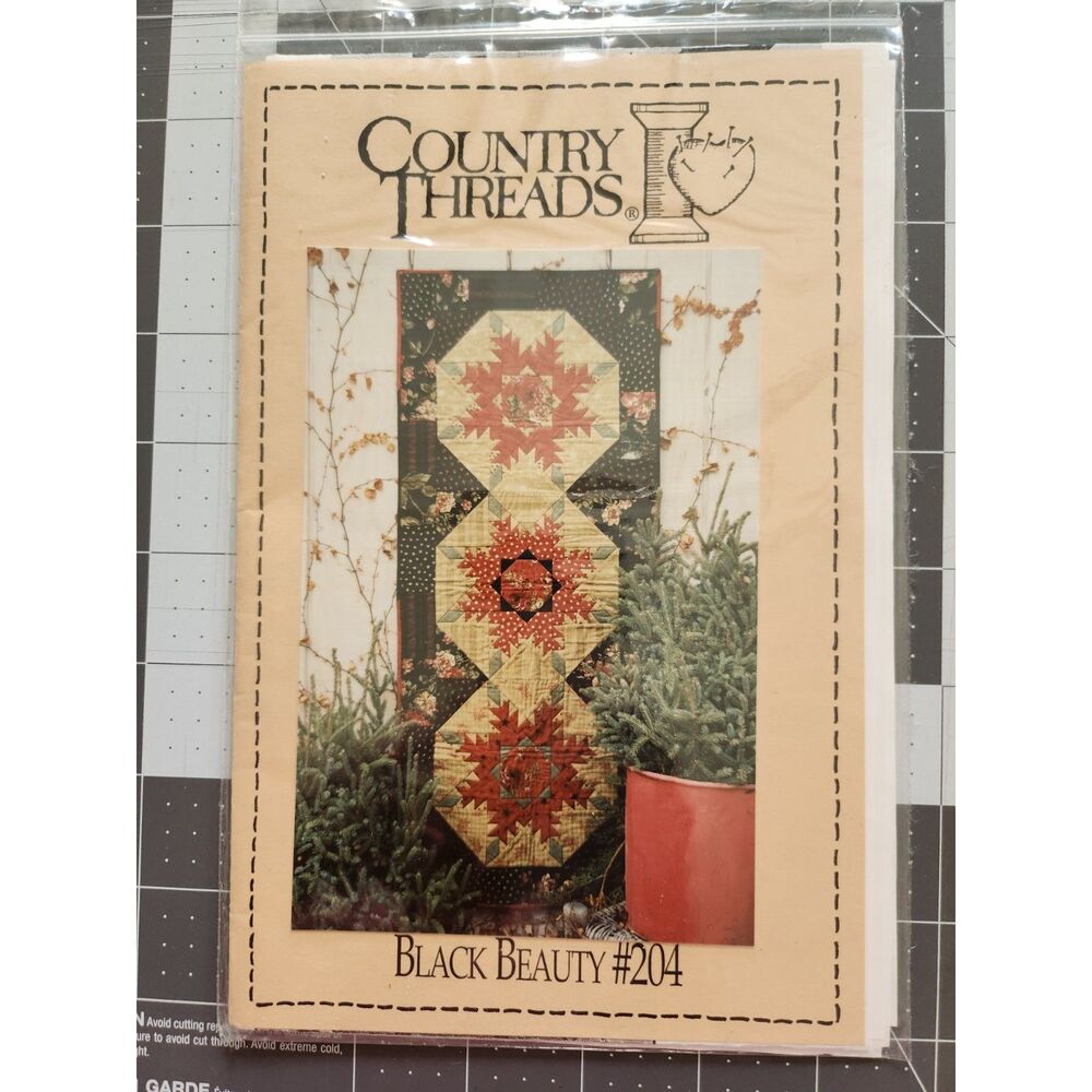Black Beauty #204 table runner quilt pattern B33